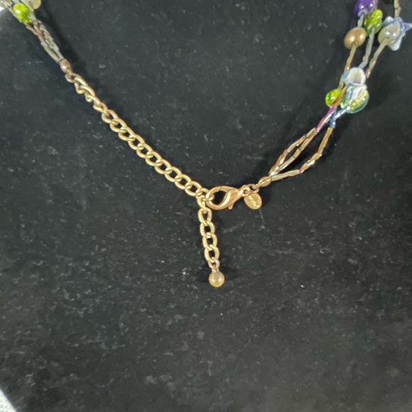 Chico’s blue shelves and blue beads necklace - Picture 2 of 4